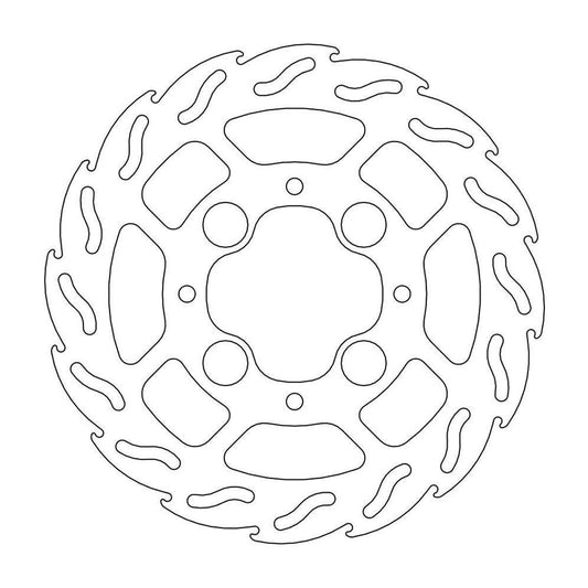 MOTO-MASTER Flame Road Brake Disc for HONDA 256mm Rear - CB 1000 1998-2008