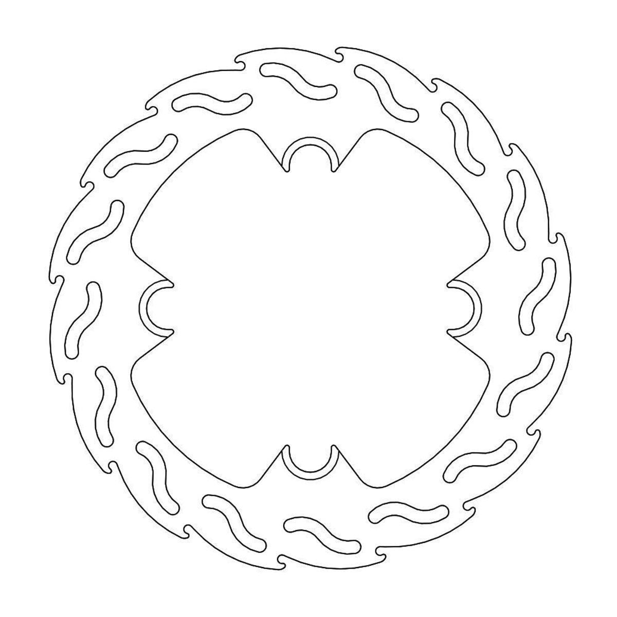 MOTO-MASTER Flame Rear Brake Disc for HUSQVARNA 240mm - CR 125, TC 250-510, TE 250-510, WR 125 2006-2006
