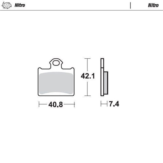 MOTO-MASTER Nitro Brake Pad for KTM, Husqvarna Rear - TC, FREERIDE, SX 2011-2020