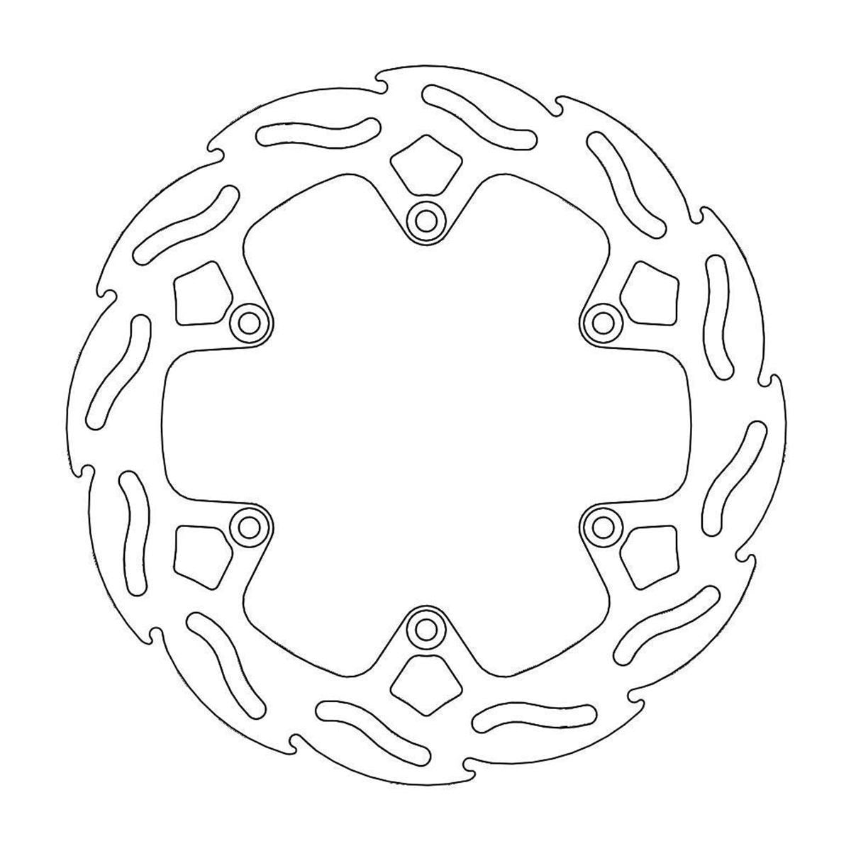 MOTO-MASTER Flame Factory+ Brake Disc for KTM, Husqvarna, GASGAS, STARK VARG 220mm rear - EXC 125-530, SX 85-525, FC, FE, TC 85-300, TE, EC 125-500, MC 85-450 2000-2023