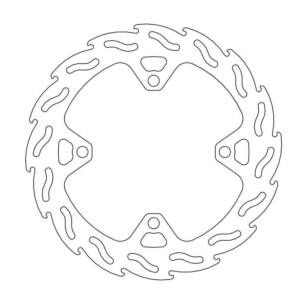 MOTO-MASTER Flame Brake Disc for KAWASAKI, SUZUKI 240mm Rear - KX 125-250, KXF 250-450, RM-Z 250 2003-2004