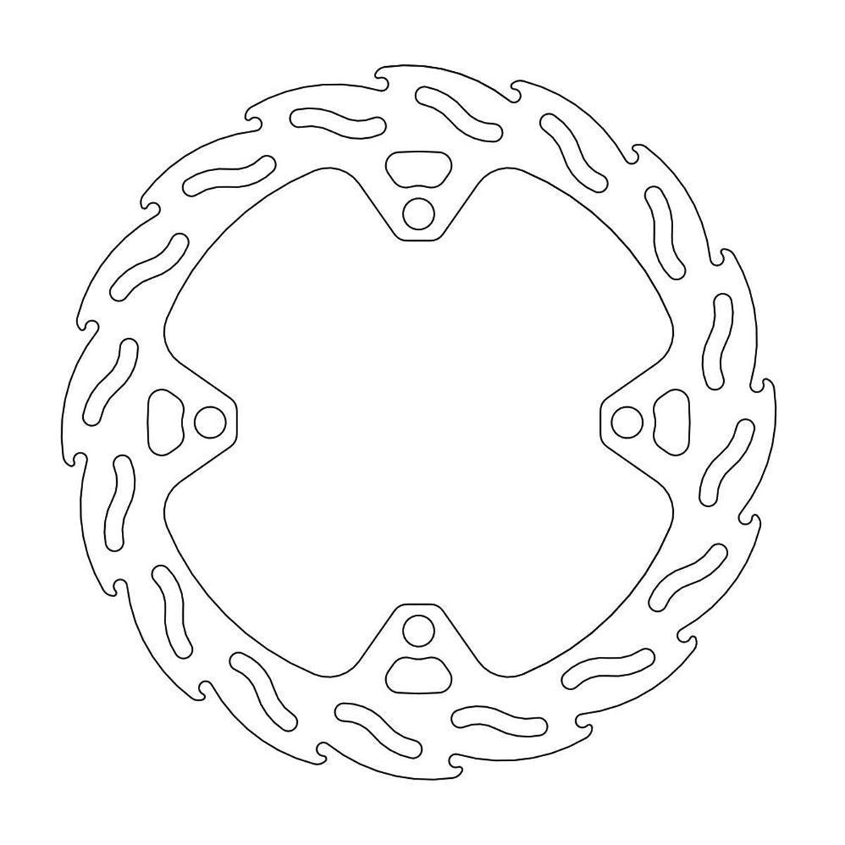 MOTO-MASTER Flame Brake Disc for SUZUKI 240mm Rear - RM-Z 250, RM-Z 450 2005-2007