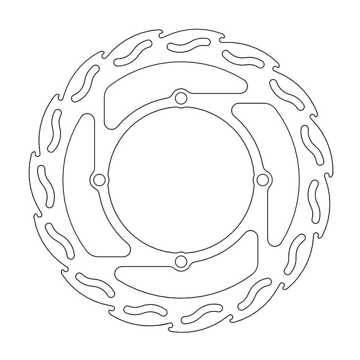 MOTO-MASTER Flame Brake Disc for SUZUKI 250mm Front - RM-Z 250, RM-Z 450 2005-2007