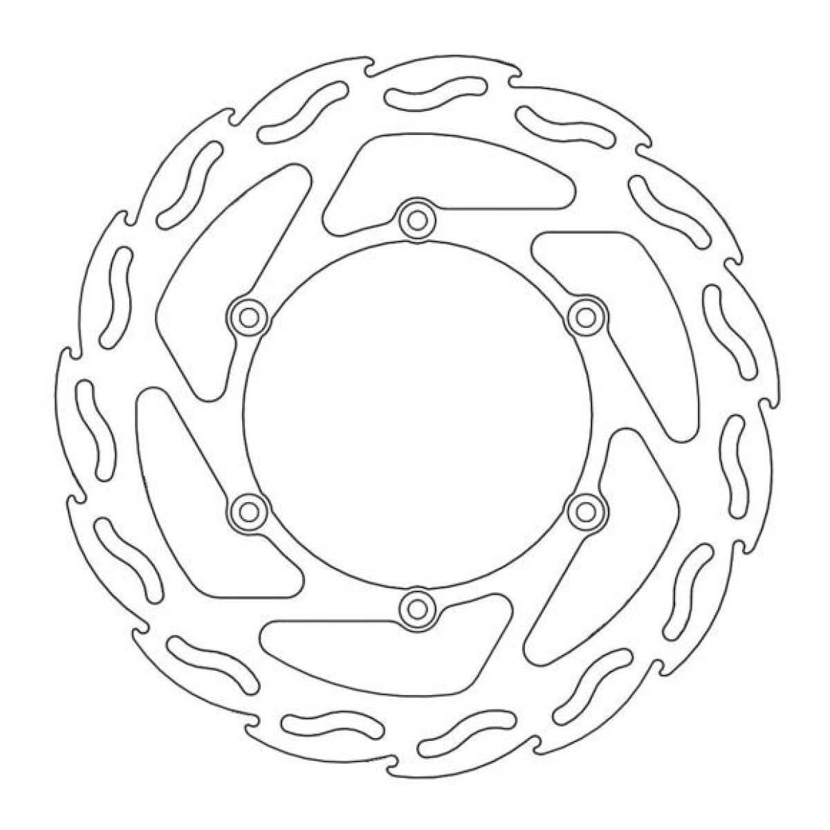 MOTO-MASTER Flame Brake Disc for SUZUKI, YAMAHA 250mm front - RM 125-250, YZ 125-250, YZF 250-450, WR 125-250, WRF 250-450 1988-2001