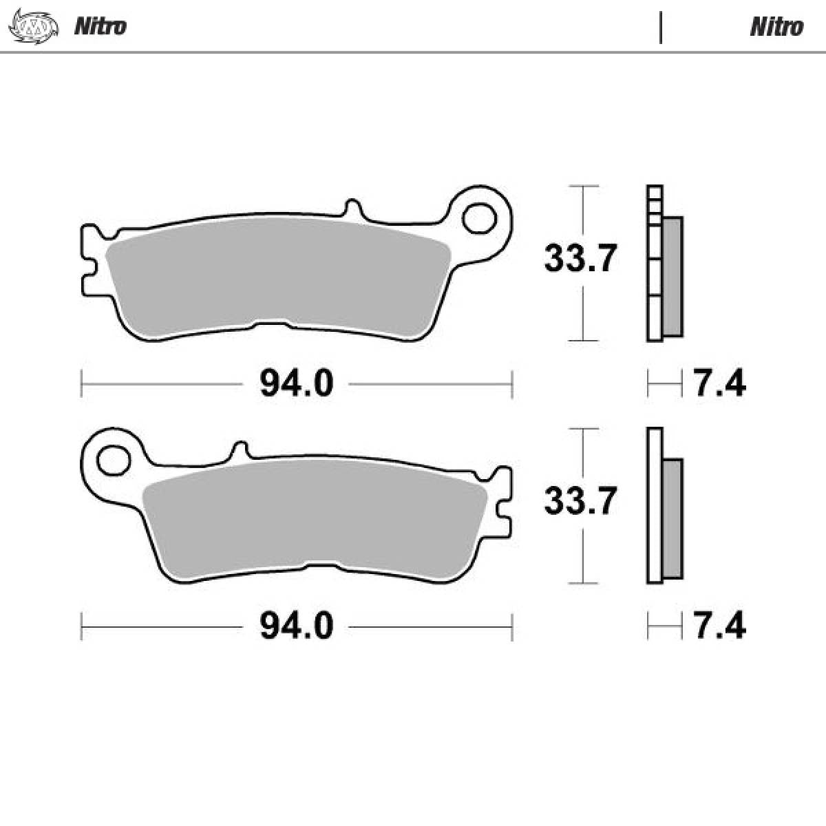 MOTO-MASTER Nitro Bremsbelag für Yamaha, Fantic vorne - XE, XEF, XX, XXF, WR-F, YZ, YZ-F, YZ-FX 2020-2026