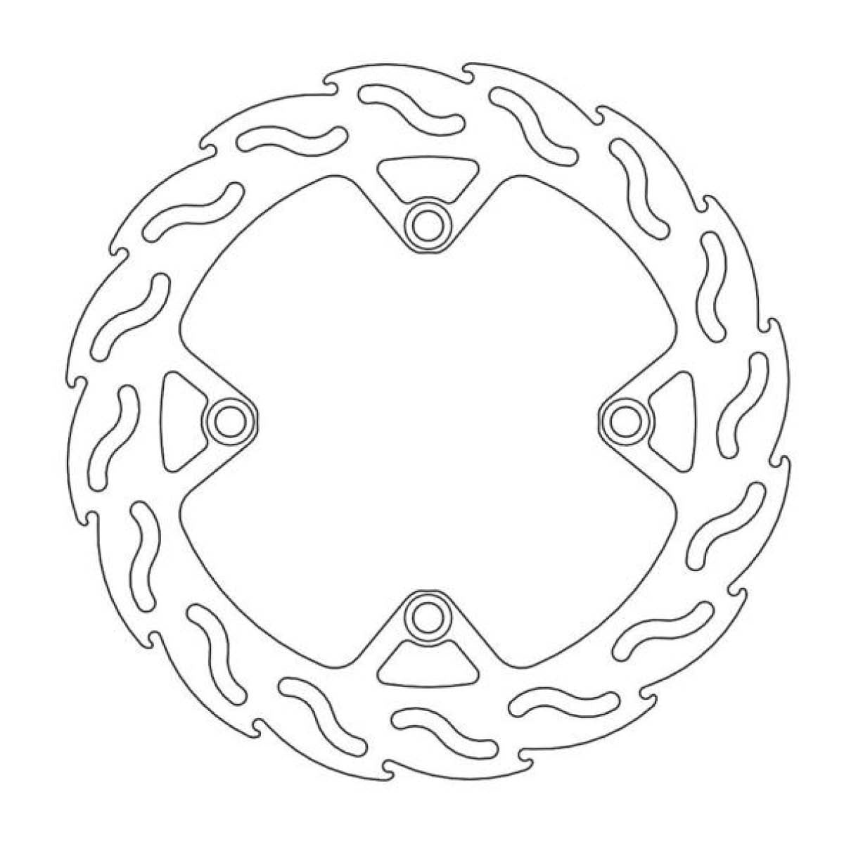 MOTO-MASTER Flame Bremsscheibe für HUSQVARNA 240mm hinten - CR 125, TC 250-449, TE 250-511, WR 125 2011-2011