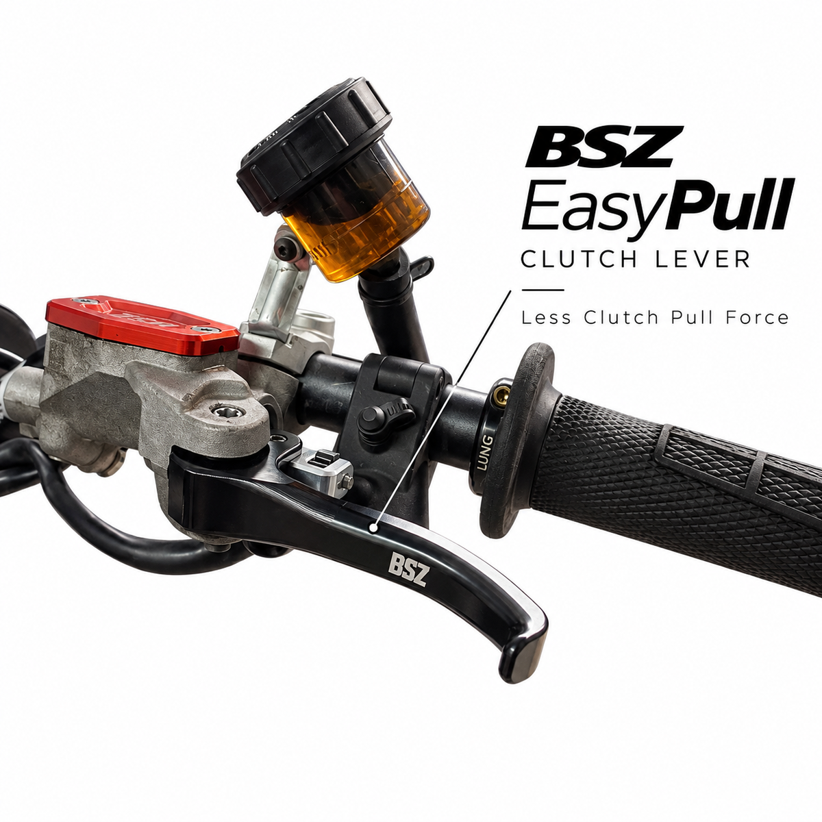 BSZ Easy Pull Kupplungshebel Braktec montiert