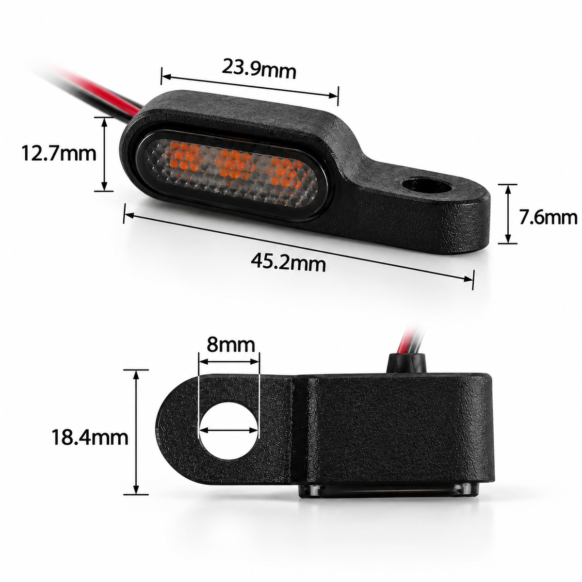 Mini LED Blinker mit E-Prägung