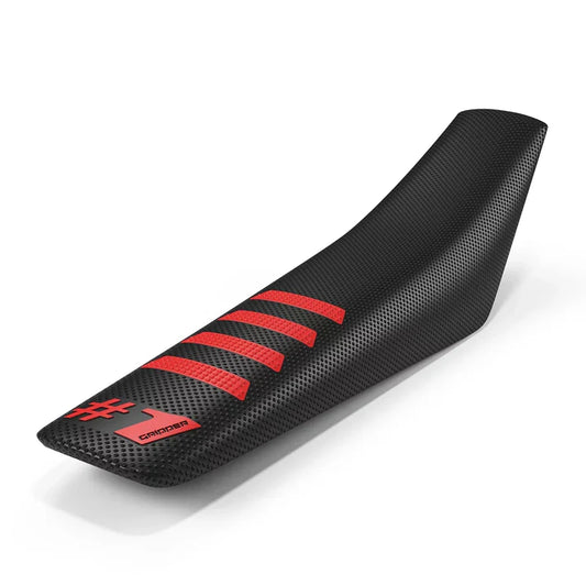 Onegripper-seat-cover-ribbed-black-red