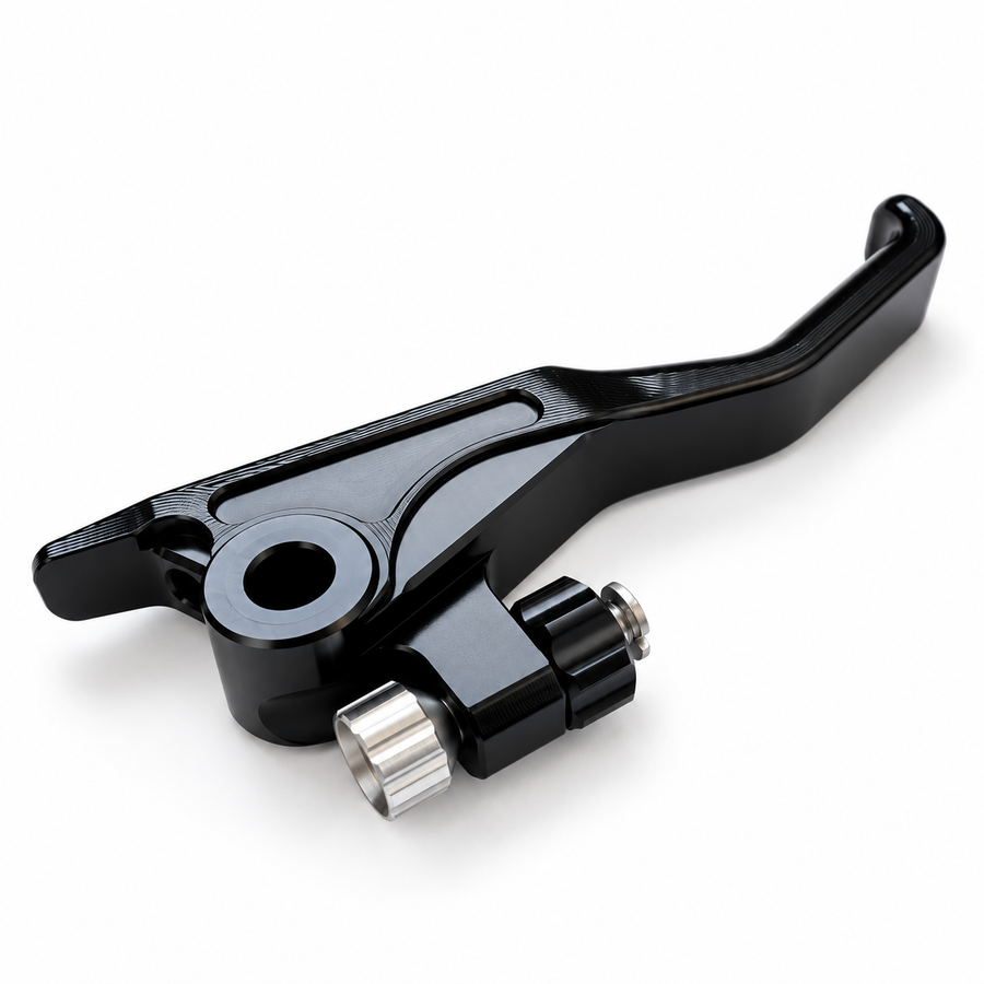Shorty Bremshebel – CNC-gefräst, schwarz (für Husqvarna, KTM, GasGas, Sherco, TM, Triumph mit BREMBO Zylinder) | BSZ Parts