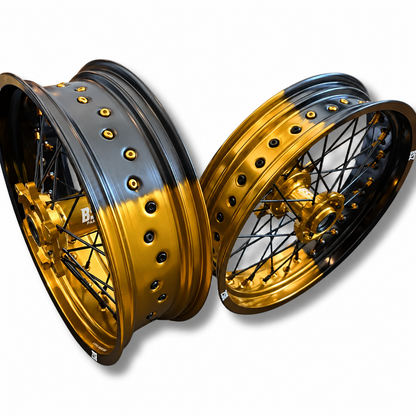 Supermoto Felgen 17 Zoll – individuell konfigurierbar für Suzuki Gold - BSZ Parts
