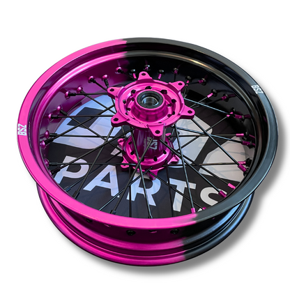 Supermoto Felgen 17 Zoll – individuell konfigurierbar für Suzuki, Pink liegend- BSZ Parts