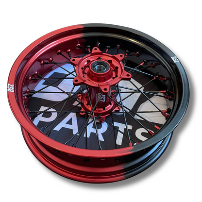 Supermoto Felgen für KTM - Schwarz/Rot - BSZ Parts