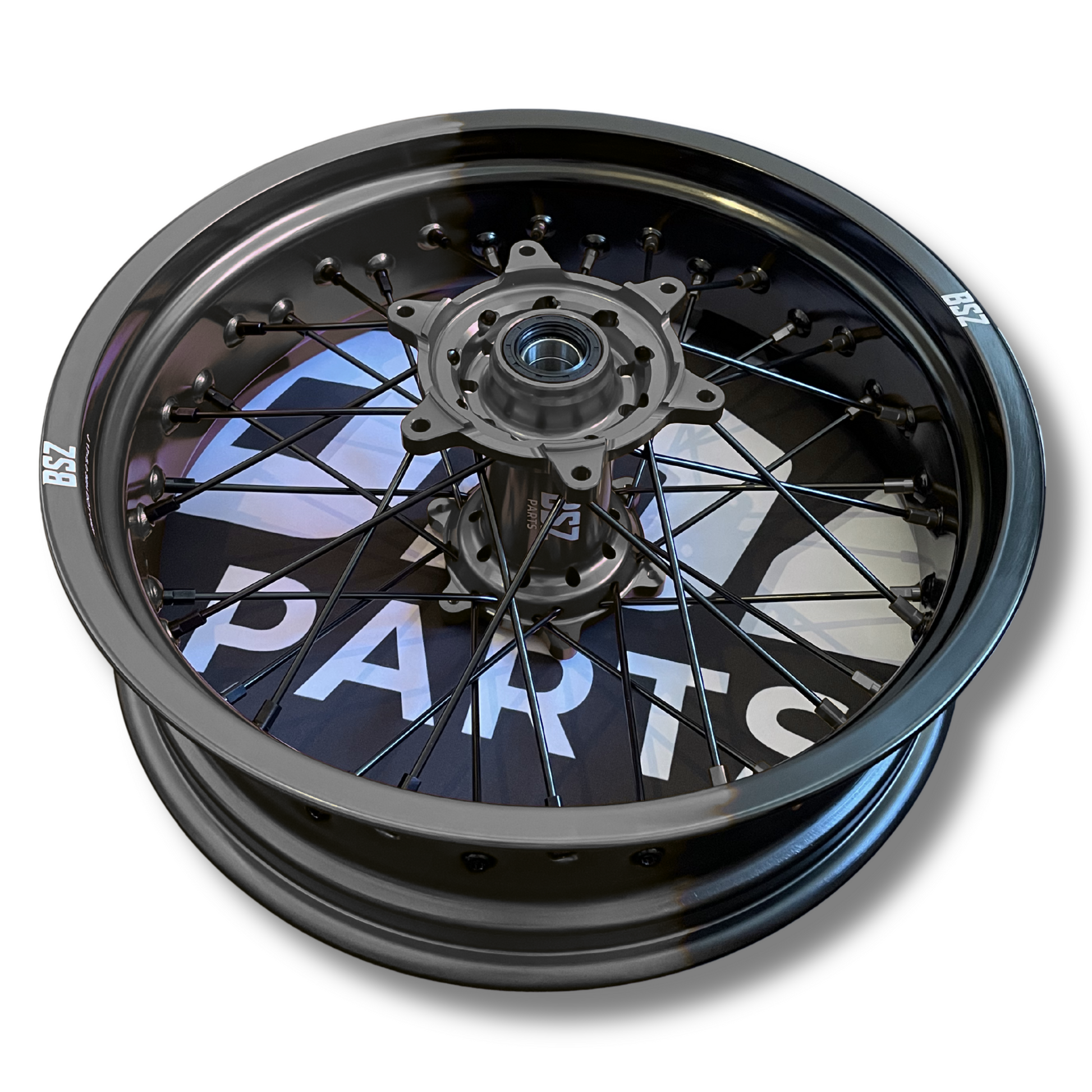 Supermoto Felgen fuer KTM EXC/SX/SXF - Titanium - BSZ Parts