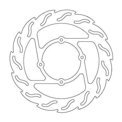 MOTO-MASTER Flame Jun. Brake Disc for HONDA 260mm front - CR 80, CR 85, CRF 150 1996-2007