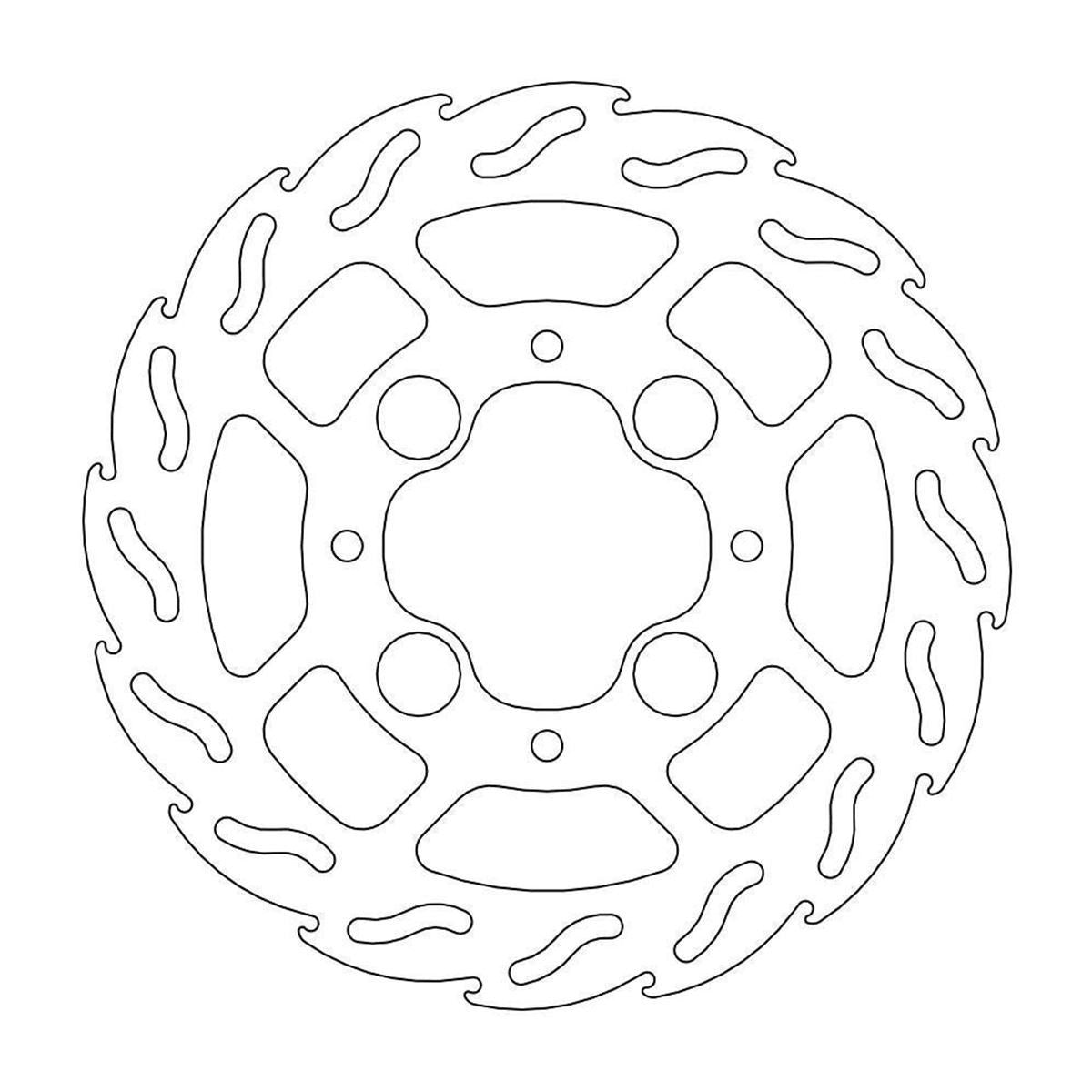 MOTO-MASTER Flame Road Brake Disc for HONDA 256mm Rear - CB 1000 1998-2008