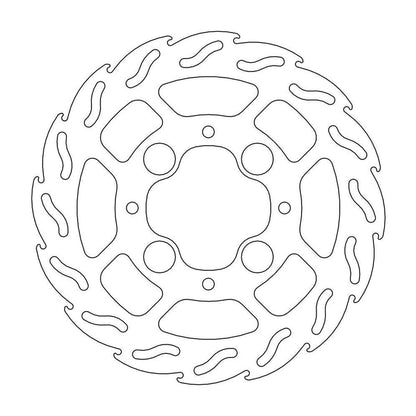 MOTO-MASTER Flame Road Brake Disc for HONDA 256mm Rear - CB 1000 1998-2008