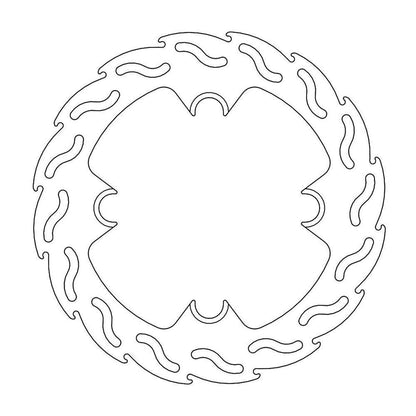 MOTO-MASTER Flame Rear Brake Disc for HUSQVARNA 240mm - CR 125, TC 250-510, TE 250-510, WR 125 2006-2006