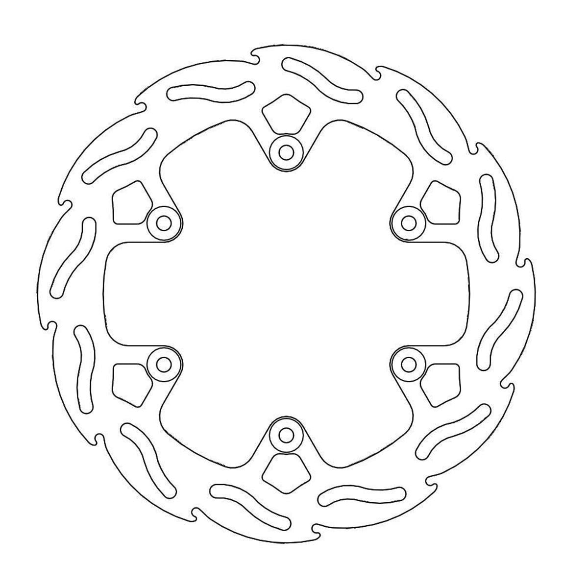 MOTO-MASTER Flame Brake Disc for YAMAHA 245mm Rear - YZ 125-250, YZF 250-450, WR 125-250, WRF 250-450 2002-2002