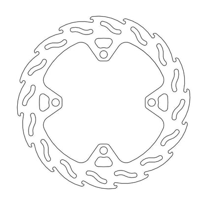 MOTO-MASTER Flame Brake Disc for KAWASAKI, SUZUKI 240mm Rear - KX 125-250, KXF 250-450, RM-Z 250 2003-2004