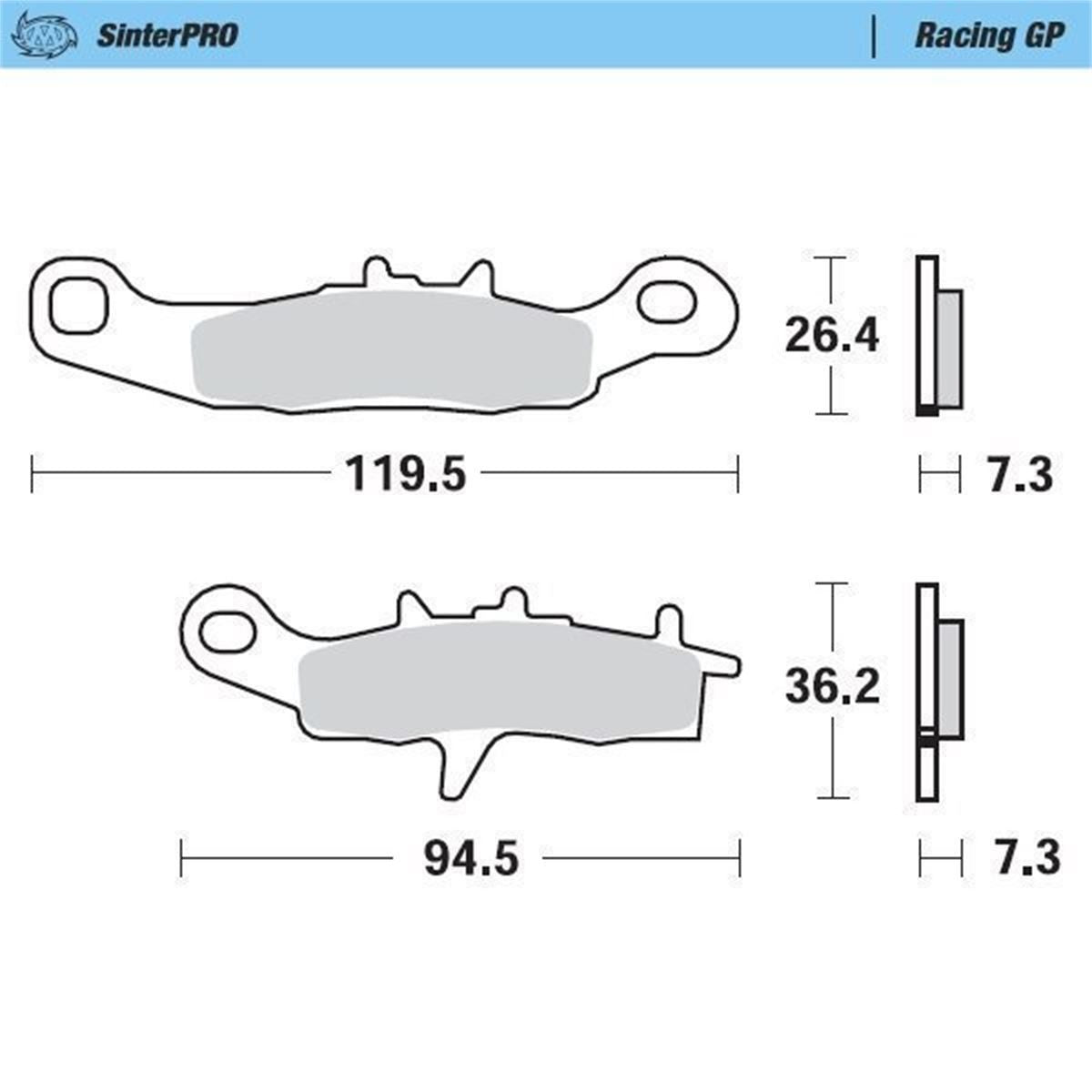 MOTO-MASTER SinterPRO Bremsbelag Racing GP für Kawasaki, Suzuki vorne - KX, RM 1997-2025