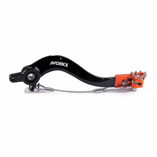 AWORKX Fußbremshebel für KTM EXC 125 / EXC 200 / EXC 250 / EXC 300 / EXC-F 250 / EXC-F 350 /  125-500 (2008-2016)