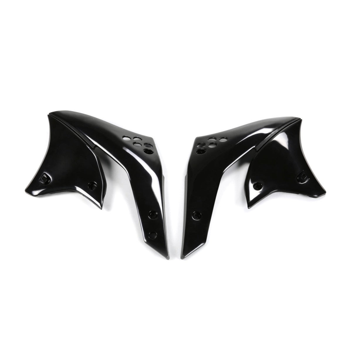 UFO Kühlerspoiler für KAWASAKI (KX-F) in Schwarz