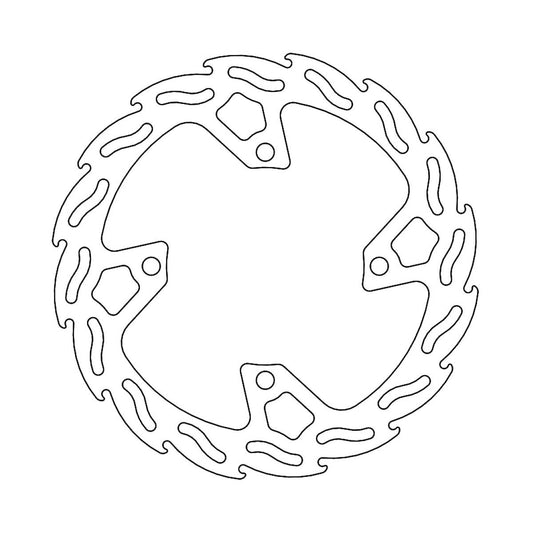 MOTO-MASTER Flame Factory+ Bremsscheibe für KAWASAKI 250mm hinten - KXF 250, KXF 450 2019-2020