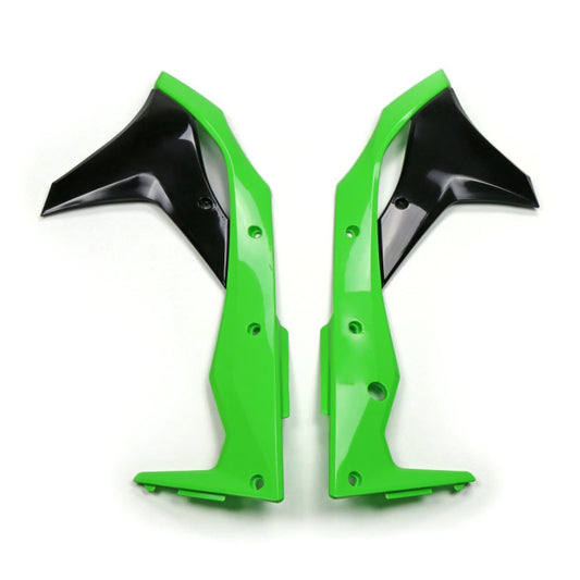 UFO Kühlerspoiler für KAWASAKI (KX-F) in Grün-Schwarz