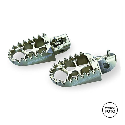 SCAR EVO Footpegs for KTM, HUSQVARNA, GASGAS – KTM SX/SX-F/EXC/EXC-F · Husqvarna TC/FC/TE/FE · GasGas MC/EC 2023–2025