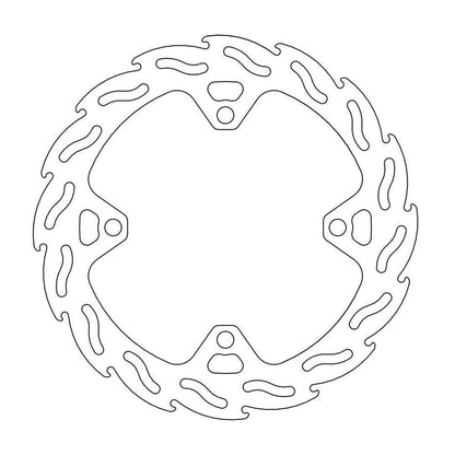 MOTO-MASTER Flame Brake Disc for SUZUKI 240mm Rear - RM-Z 250, RM-Z 450 2005-2007