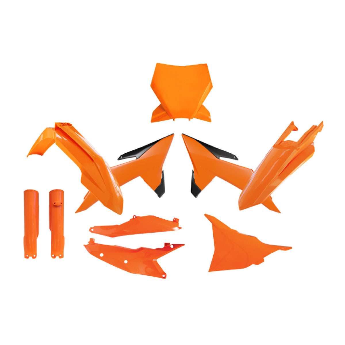 RTECH FULL PLASTIKKIT für KTM (SX, SX-F) in Orange-Schwarz
