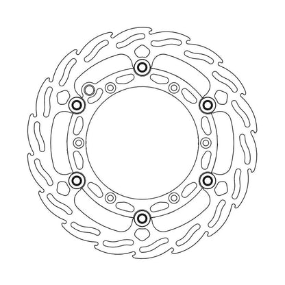 MOTO-MASTER Flame Brake Disc for KTM, Husqvarna, GASGAS 260mm front - EXC 125-530, FE, TE, EC 250-500 2000-2021
