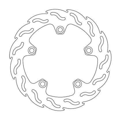 MOTO-MASTER Flame Road Brake Disc for SUZUKI 240mm Rear - BANDIT 1200, GSX 1250 2006-2010