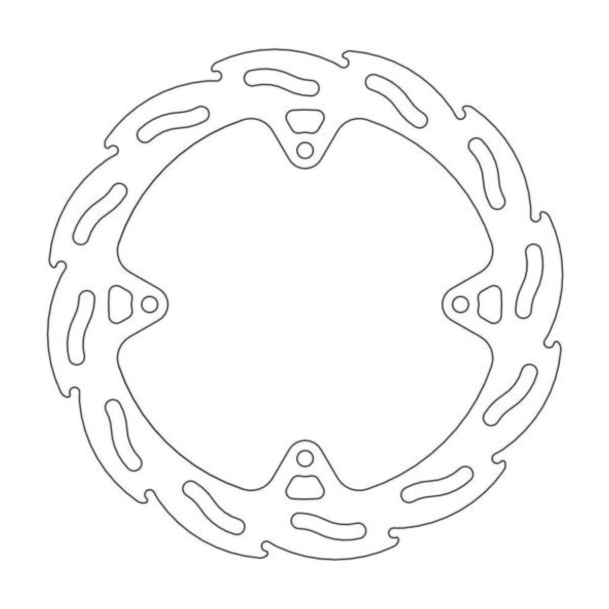 MOTO-MASTER Flame Brake Disc for KTM, HUSQVARNA 210mm Rear - SX 85, TC 85, FREERIDE 350 2011-2014