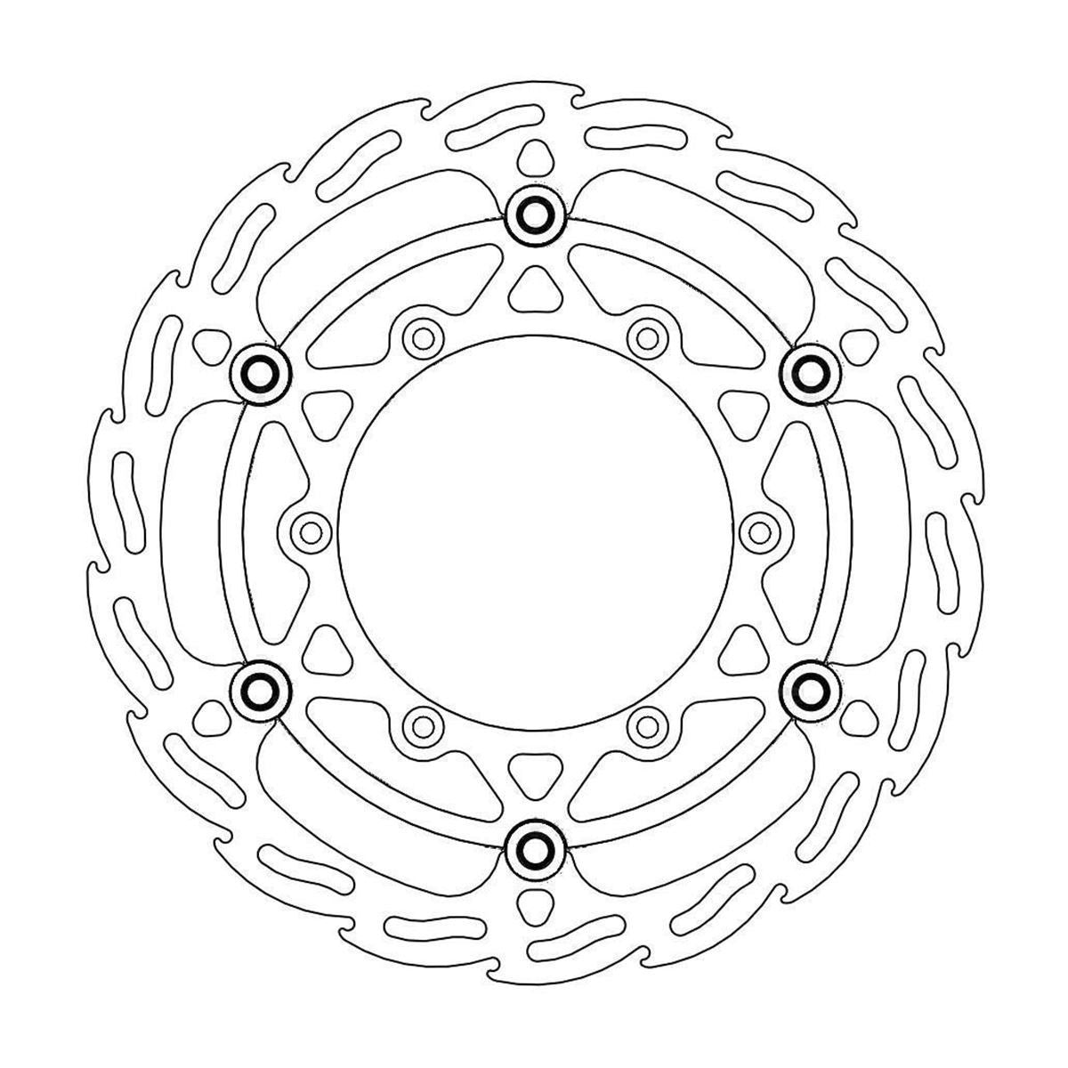 MOTO-MASTER Flame Brake Disc for YAMAHA, FANTIC 270mm front - WRF 250-450, YZ 125-250, YZF 250-450 2008-2021