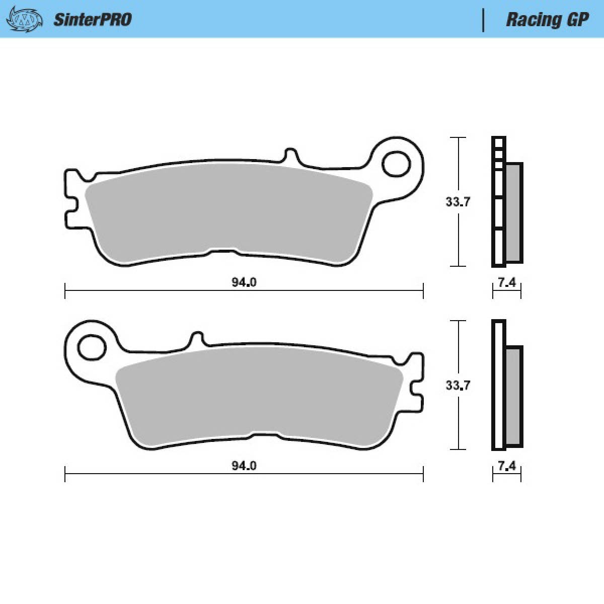 MOTO-MASTER SinterPRO Brake Pad for Yamaha, Fantic front - XE, XEF, XX, XXF, WR-F, YZ, YZ-F 2020-2026