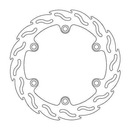 MOTO-MASTER Flame Road Brake Disc for HONDA 256mm Rear - XL 1000 VARADERO 2004-2004