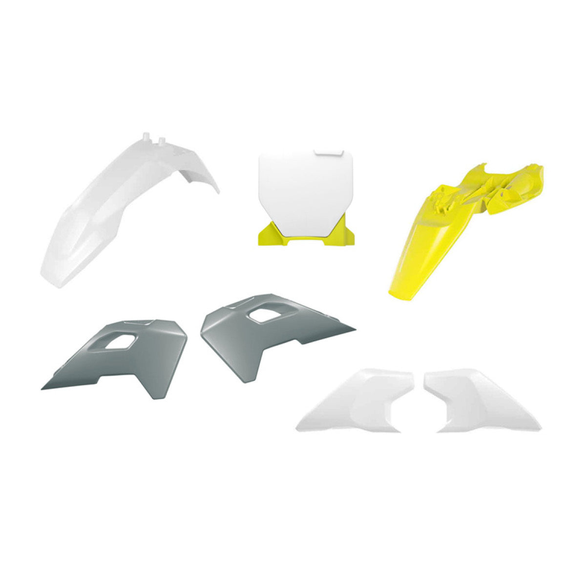 RTECH PLASTIKKIT für HUSQVARNA (TC 65) in Weiß-Gelb-Grau
