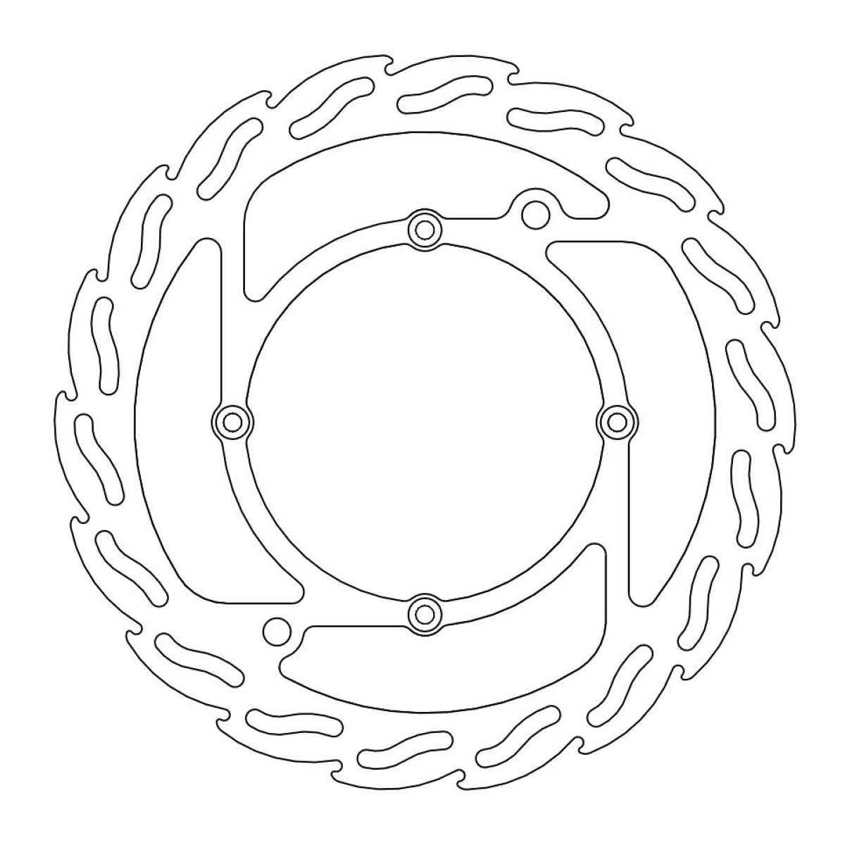 MOTO-MASTER Flame Brake Disc for HUSQVARNA 260mm Front - CR 125-250, TC 250-610, TE 250-630, WR 125-360 2000-2005