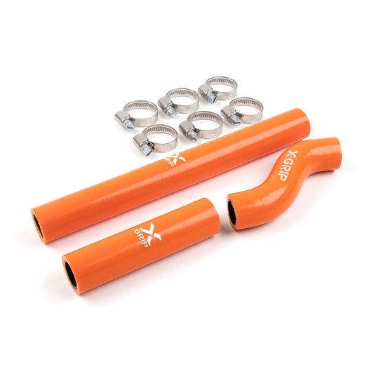 X-GRIP Silikon Kühlerschlauch für KTM, HQV, GASGAS 2017-2019 – 2-Takt, blau/orange – orange