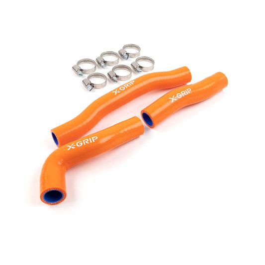 X-GRIP Silikon Kühlerschlauch für KTM, HQV, GASGAS 2019-2023 – orange