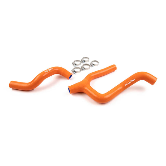 X-GRIP Silikon Kühlerschlauch für KTM, HQV, GASGAS 2019-2023 – orange