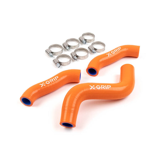 X-GRIP Silikon Kühlerschlauch für KTM, HQV, GASGAS 2019-2023 – orange
