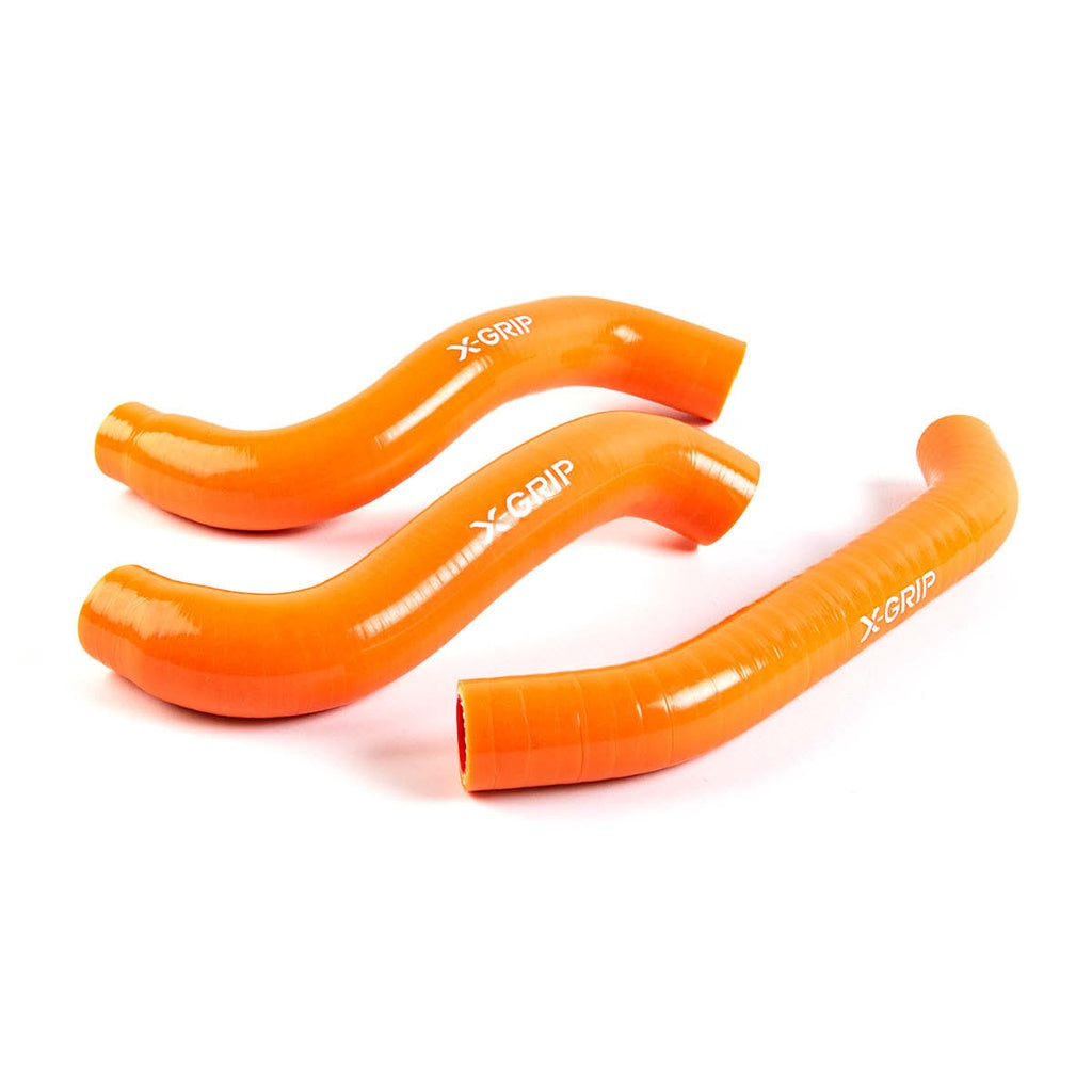 X-GRIP Silikon Kühlerschlauch für KTM, HQV, GASGAS 2023-2026 – 250/350 – orange