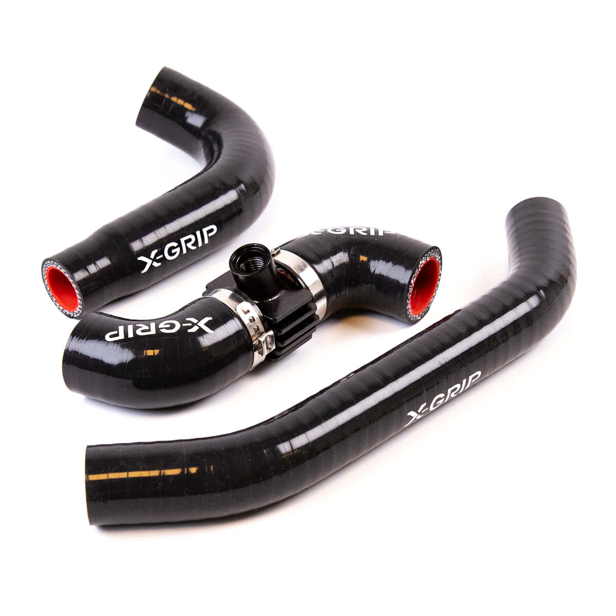X-GRIP Silikon Kühlerschlauch für KTM, HQV, GASGAS 2023-2026 – schwarz