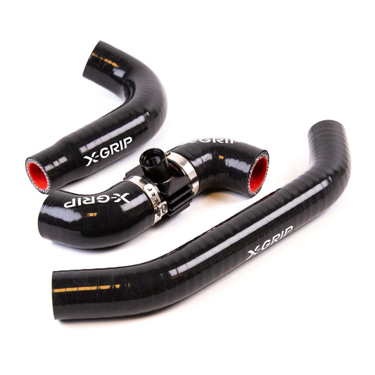 X-GRIP Silikon Kühlerschlauch für KTM, HQV, GASGAS 2023-2026 – schwarz